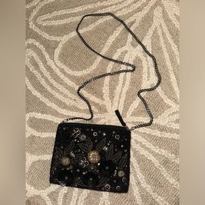 Mary Frances Handmade Wristlet Beaded Sequin Purse Crossbody Bag